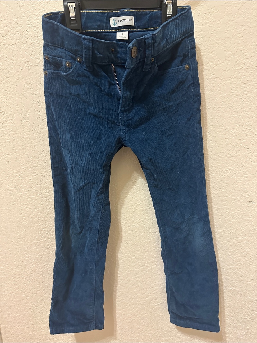 Crewcuts Boys Slim Straight Corduroy Pants in Navy Blue